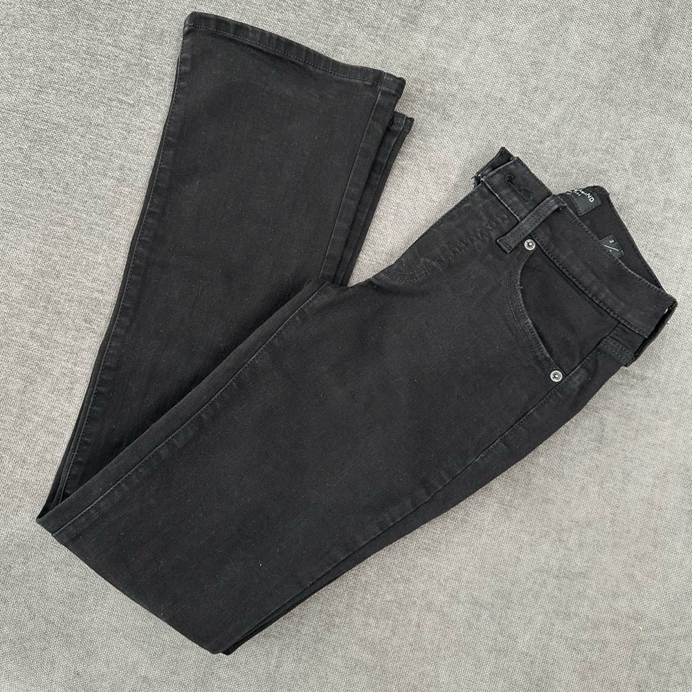 Lucky Brand Mid Rise Boot Ava Black Faded Jeans